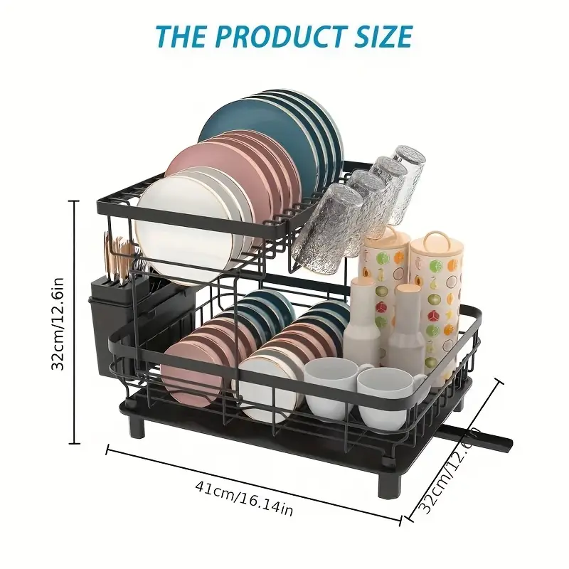 storage rack dishes bowls and plates drain rack household multi functional chopping board cover chopsticks and spoon box cabinet for placing bowls kitchen rack storage rack bowl and plate rack Product details 1