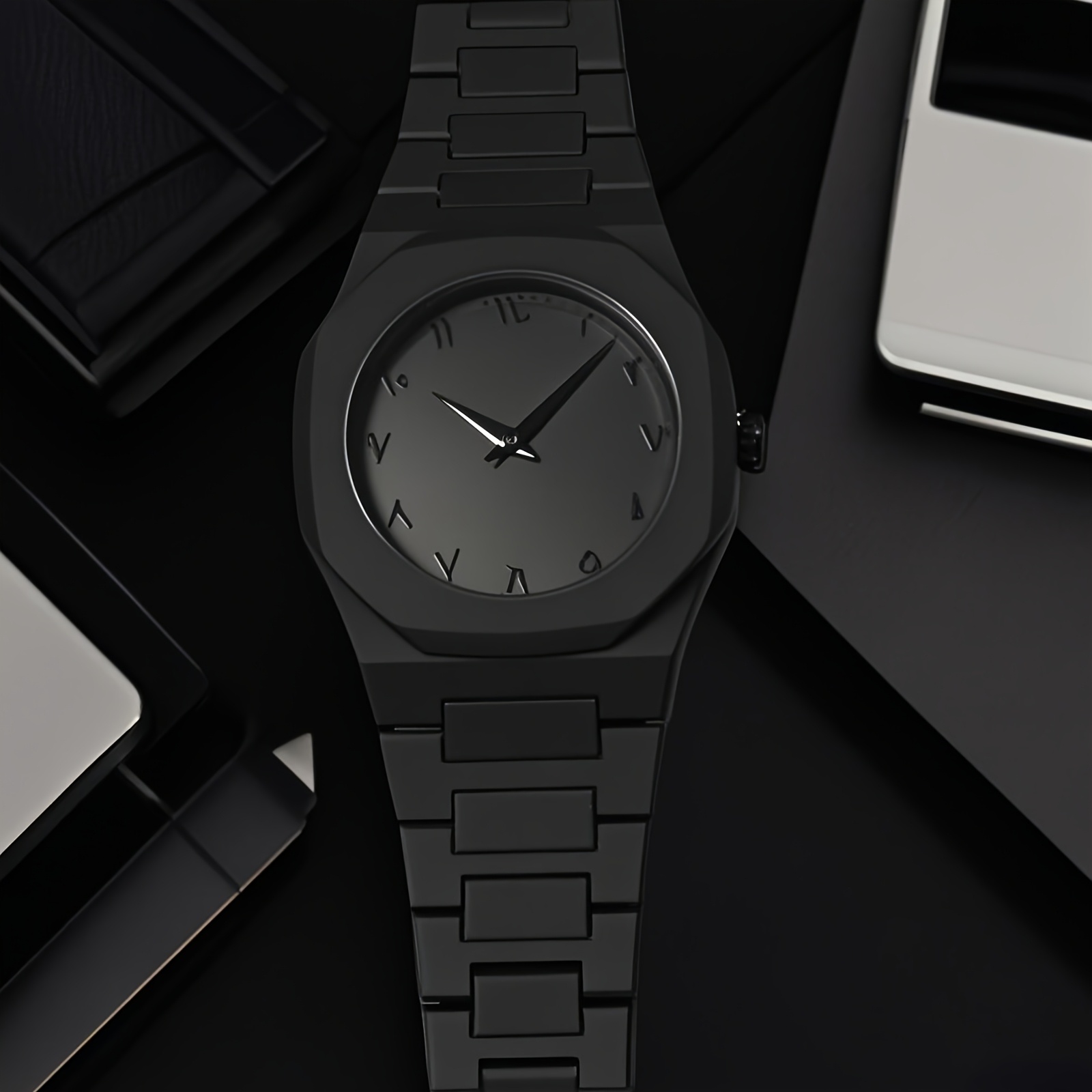 mens   watch with arabic indian dial quartz non rechargeable battery plastic strap casual and trendy   for everyday use casual accessory minimalist watch quartz movement 8