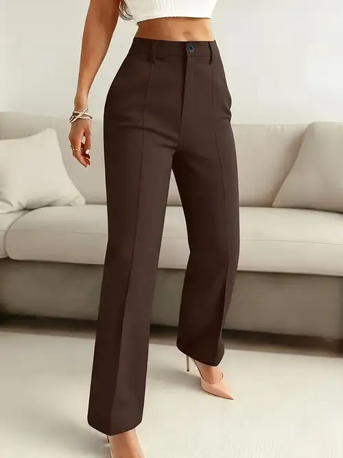 ladies brown dress trousers Women's Pants Crafted in soft velvet that catches the light Pantaln de Vestir Tiro Alto