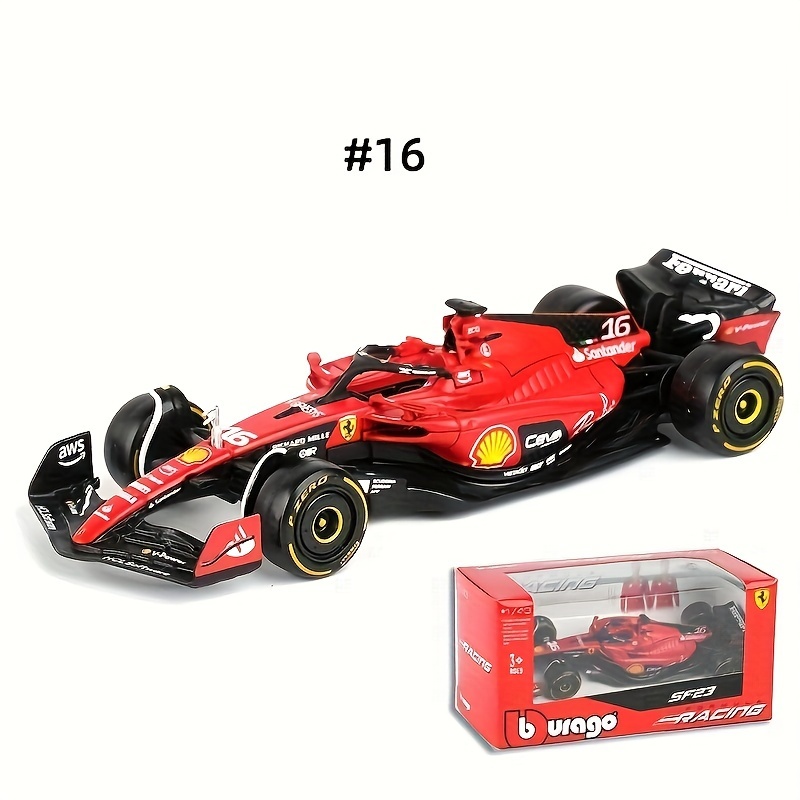 Image of Burago 2023 1:43 #16 And #55 Alloy Racing Car Die Cast Model Car Ornaments Collection Gift