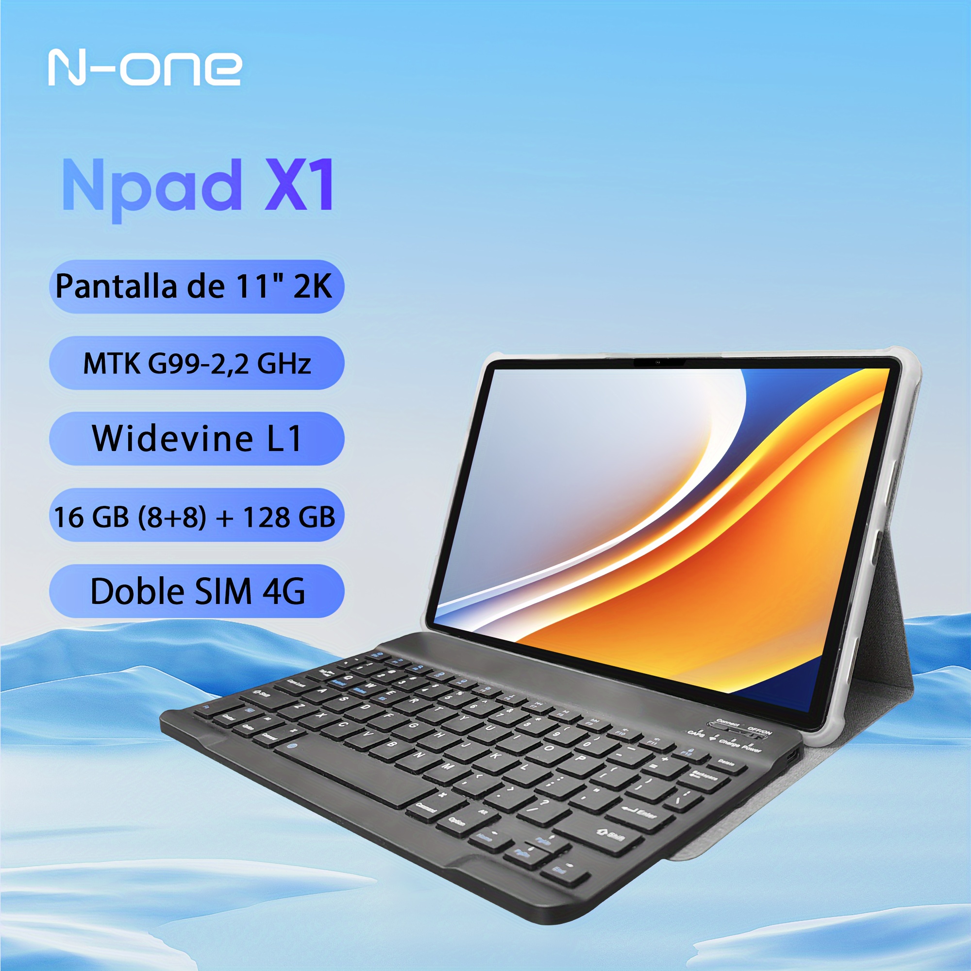 Tablet N-ONE NPad X1 Android 13 11 pulgadas 2K Pantalla IPS MTK Helio G99  Octa-Core 8GB RAM 128GB ROM UFS