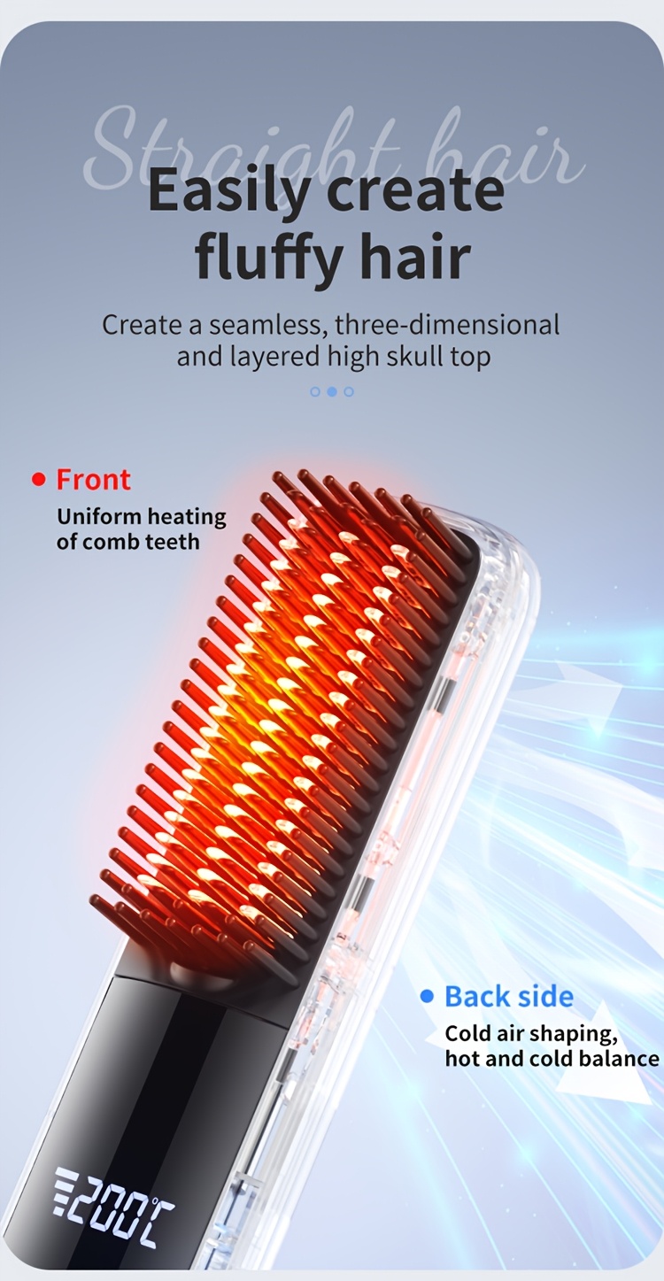 2025 Nieuwe Draadloze Draagbare Negatieve Ionen Stijltang, Snel, Slim Digitaal Display, USB Opladen, Compact en Lichtgewicht Ontwerp, Perfect voor Thuis en Reizen, Ideaal Cadeau voor Vrouwen, Professioneel Styling Gereedschap