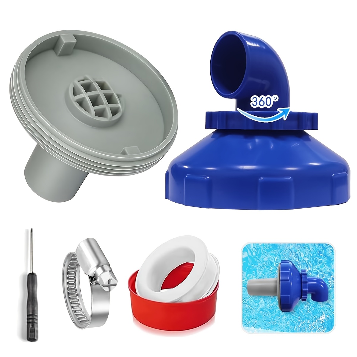 Pool Jet Nozzle Set, Rotatable Pool Inlet Nozzle Fittings Swimming Pools Return Jet For Spa Spout Replacement Parts Accessories