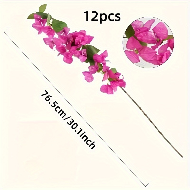 Image of 12pcs Set Of Artificial Nine-layer Vines - Self-supporting, Plastic Flower Decor For Home, Garden, Weddings - Perfect For Christmas, Halloween, Easter, Thanksgiving, Valentine's Day