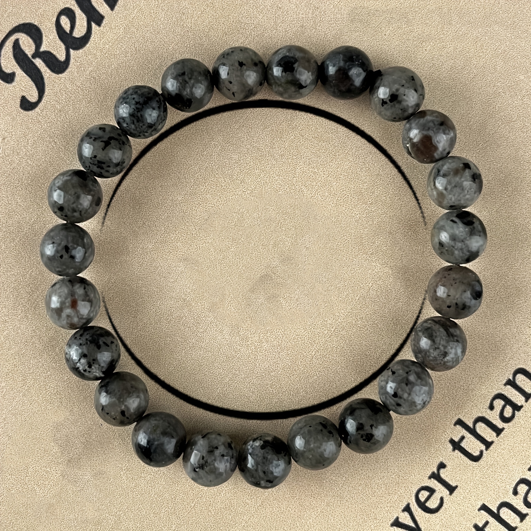 TEMU Natural Stone Bead Bracelet, For Men Women, Accessories, Gift For Father, Boyfriend