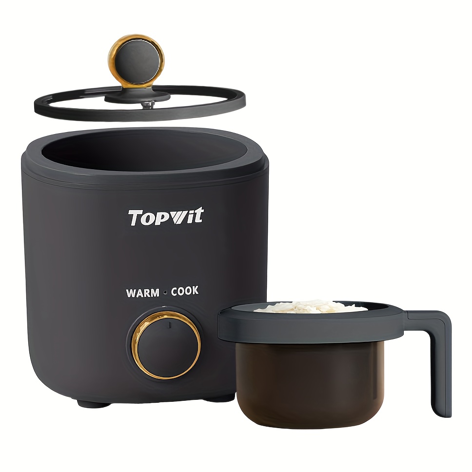 TEMU Topwit Rice Cooker Small, 2-cups , 1.2l Mini Rice Cooker With Coating, Bpa Free, Portable Rice Maker With & Function.