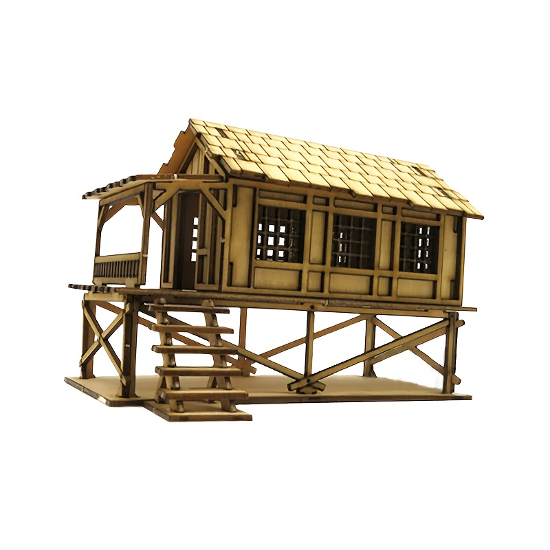 Wooden Jigsaw House Modeling Kit Accessories