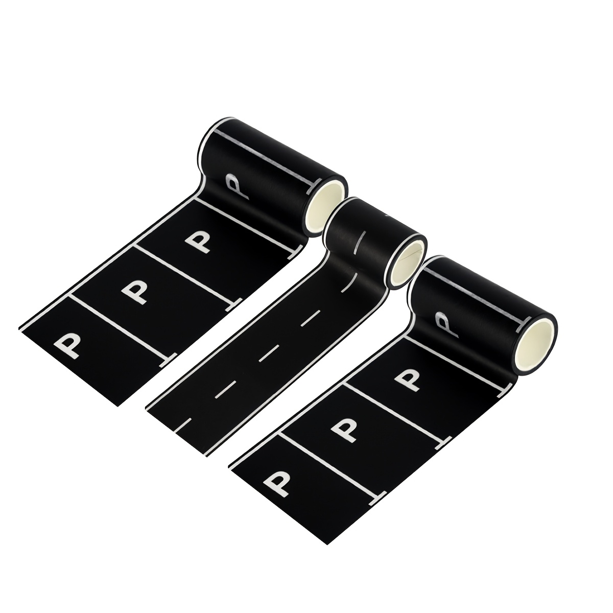 TEMU Washi Tape, Scrapbooking And Paper Tape, Road Surface Car Track And Parking Space Sticker Adhesive Pattern Tape, Suitable For Scrapbooks,