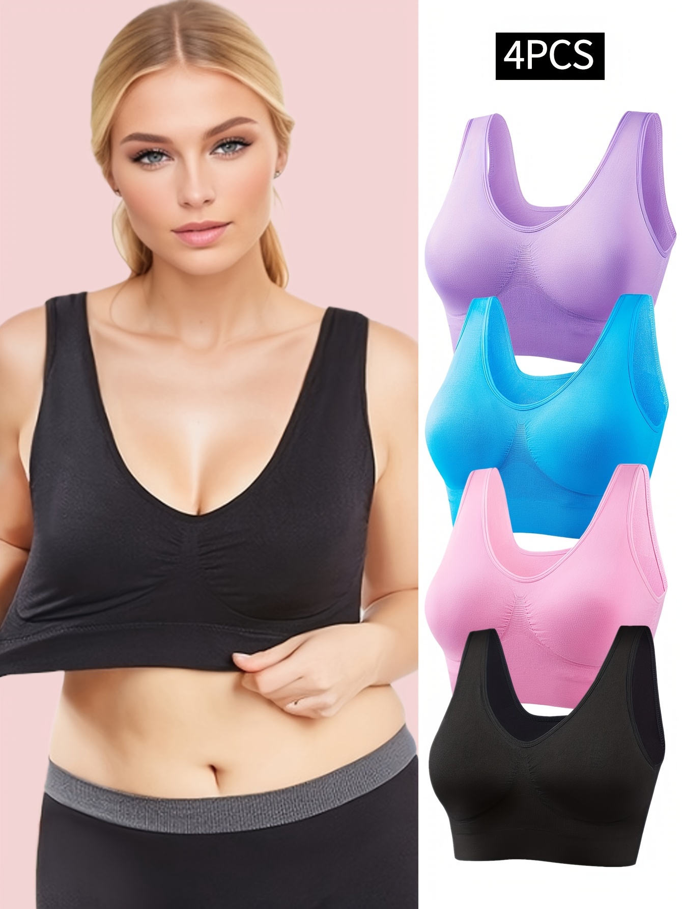 Plus Size Sports Bra High Support Cutout Seamless Sports Bras Gym for Women  Wireless Tank Top for Large Bust No Show Beige : : Clothing, Shoes  & Accessories