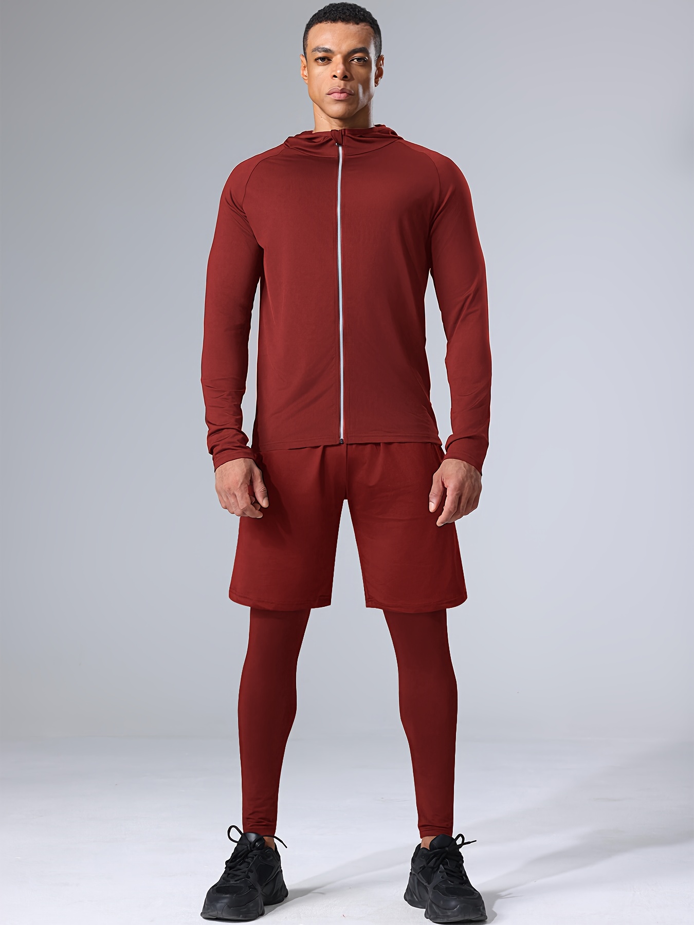 3pcs Men's Lightweight Quick-Dry Athletic Set