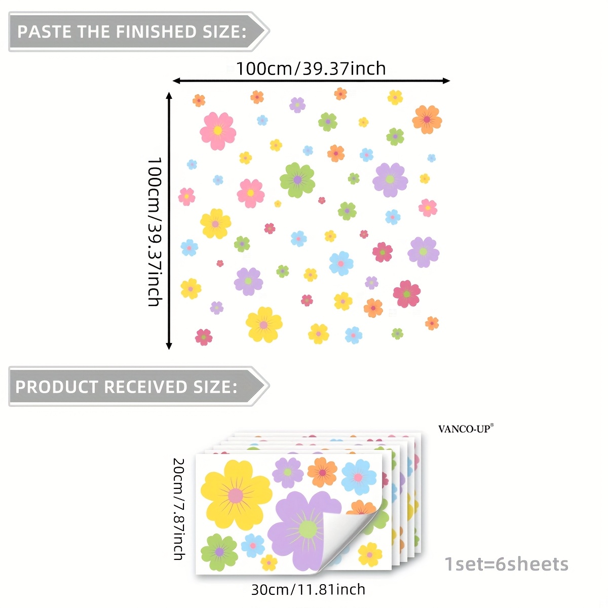 Image of A Set Of 6 Floral Window Stickers Bedroom Living Room Kitchen Self-adhesive Ultra-transparent Glass Stickers Window Window Decorative Stickers C13511