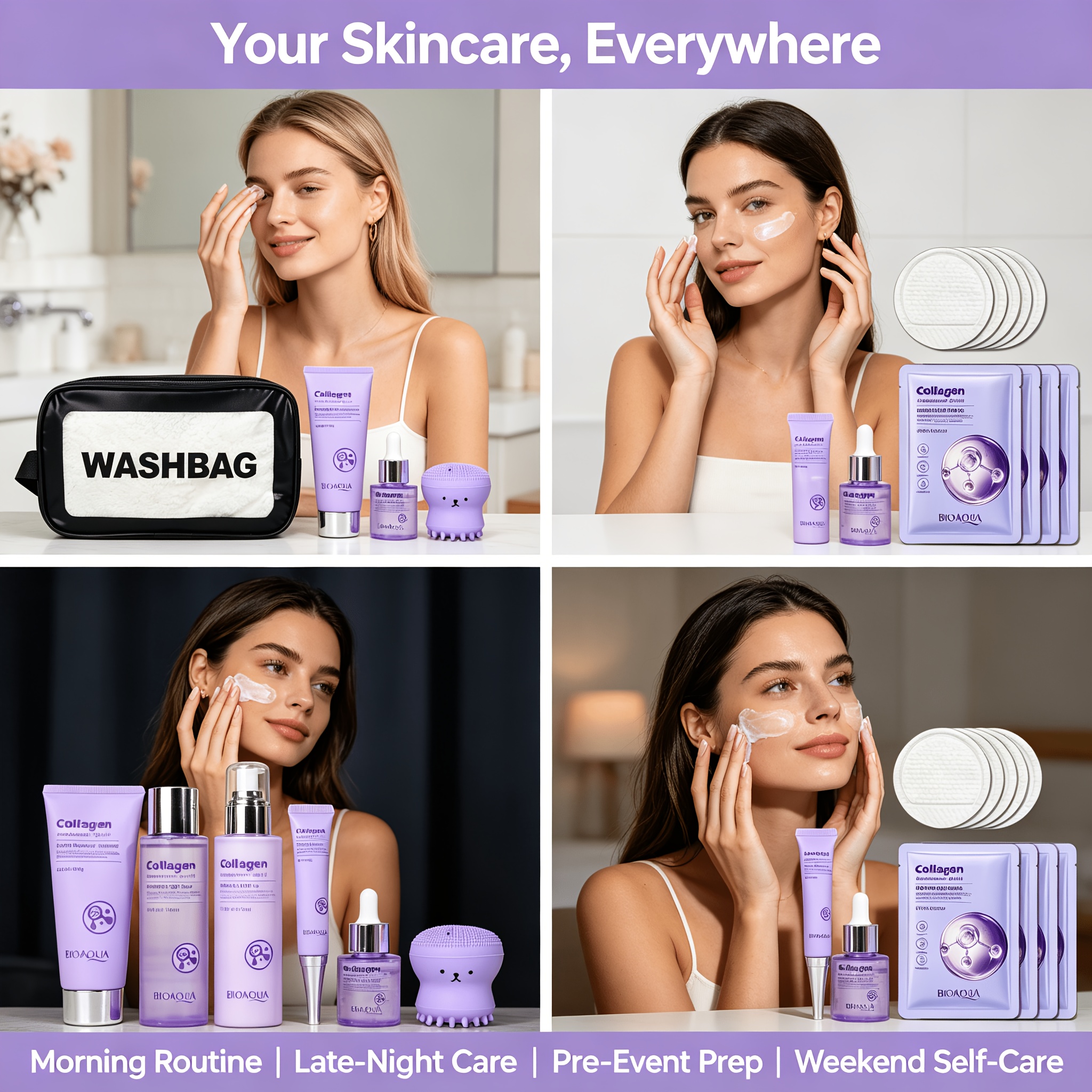 Collagen Hydration Skincare Set with Daily Essentials