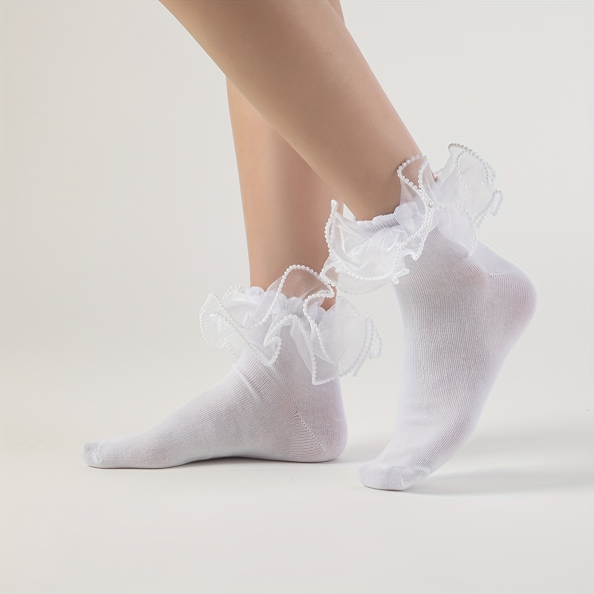 Embroidered Lace Women's Socks