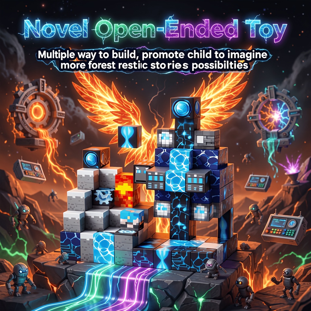 100pcs Open-End Infinite Creativity 3D Magnetic Building Blocks