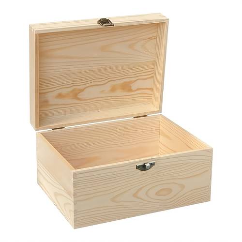 wooden storage box with lid paintable blank wooden decorative box vintage keepsake chest with and cover ideal for home and office multifunctional organizer for jewelry accessories keys sewing supplies etc unfinished gift box suitable for painting carving decorating holiday gifts natural solid wood material