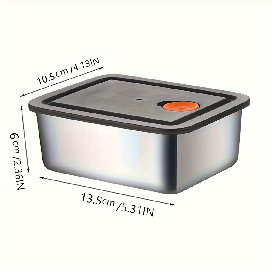 TEMU 5pcs Or 10pcs Stainless Steel Bento Boxes With Lids - Deep, Leakproof Food Storage Containers For School, Office, Camping & Picnics - Oven Safe, Square Shape, Hand Wash Recommended