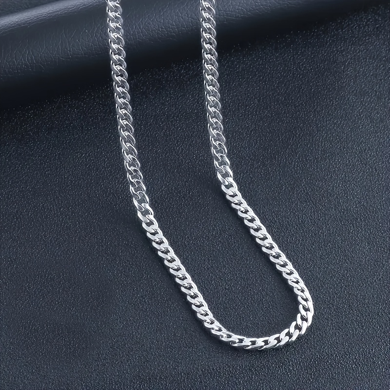 Unisex Punk Stainless Steel Cuban Chain Necklace