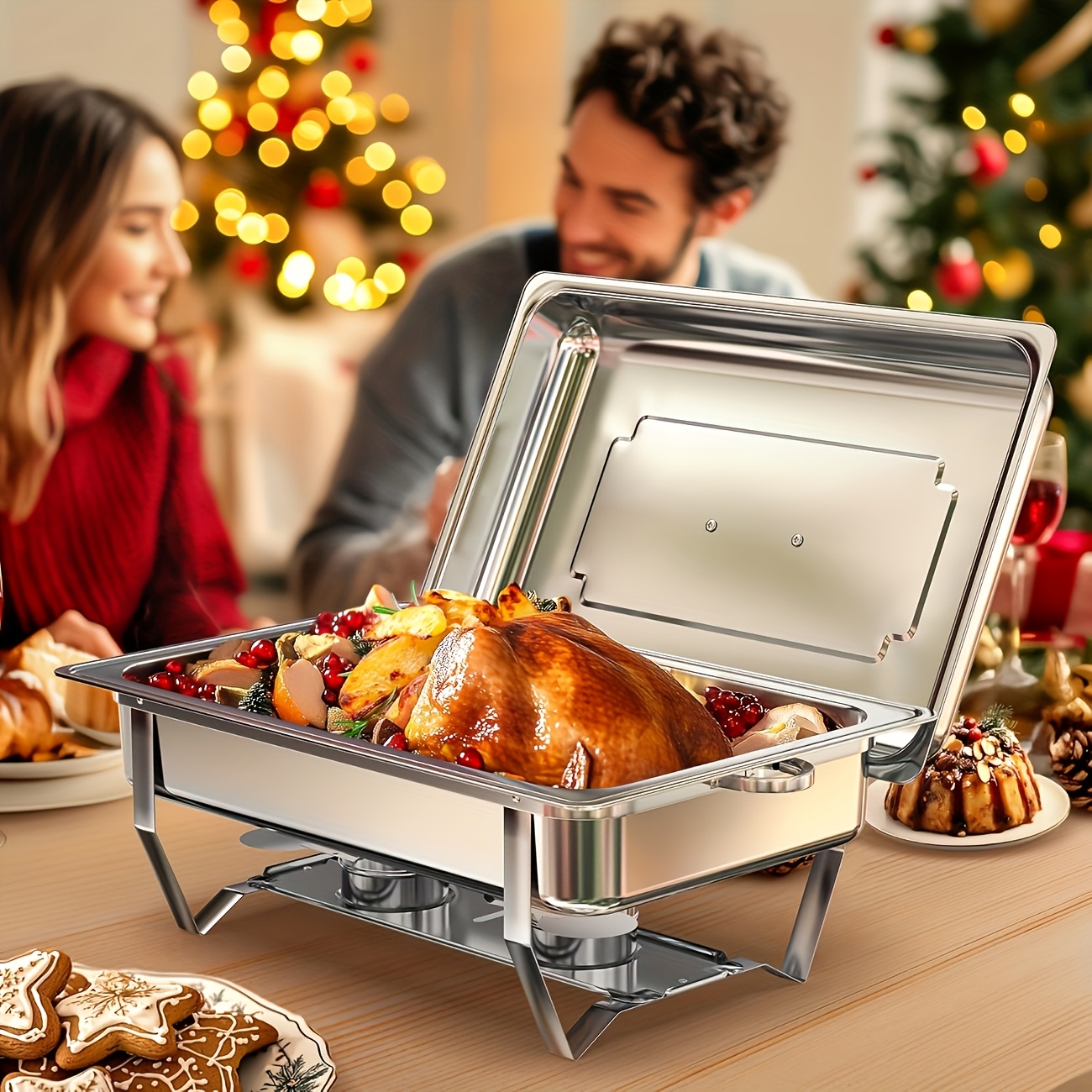 Stainless Steel Rectangular Chafing Dish for Self-Service