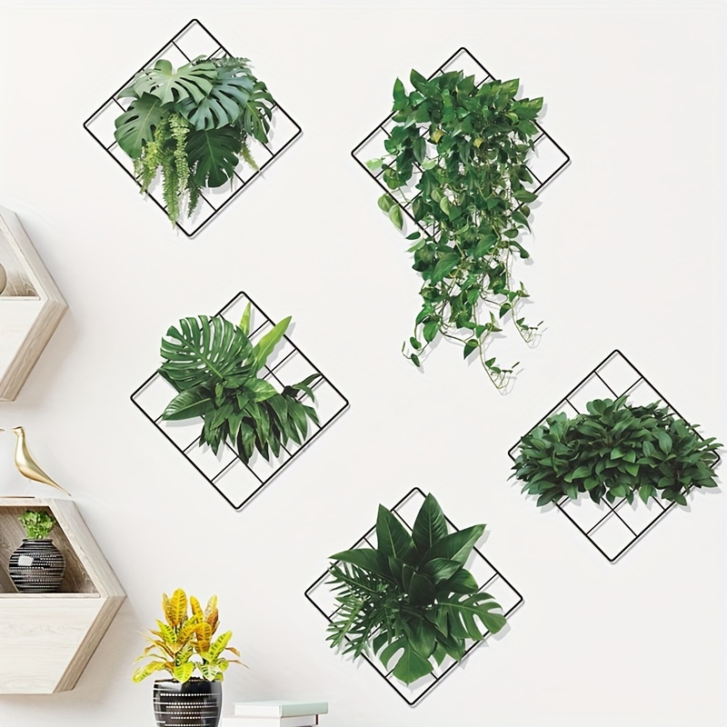 6pc simulated iron mesh pothos bedroom living room entrance dormitory home decoration wall stickers self adhesive wall decal aesthetic home decoration room decor beautify your home details 2