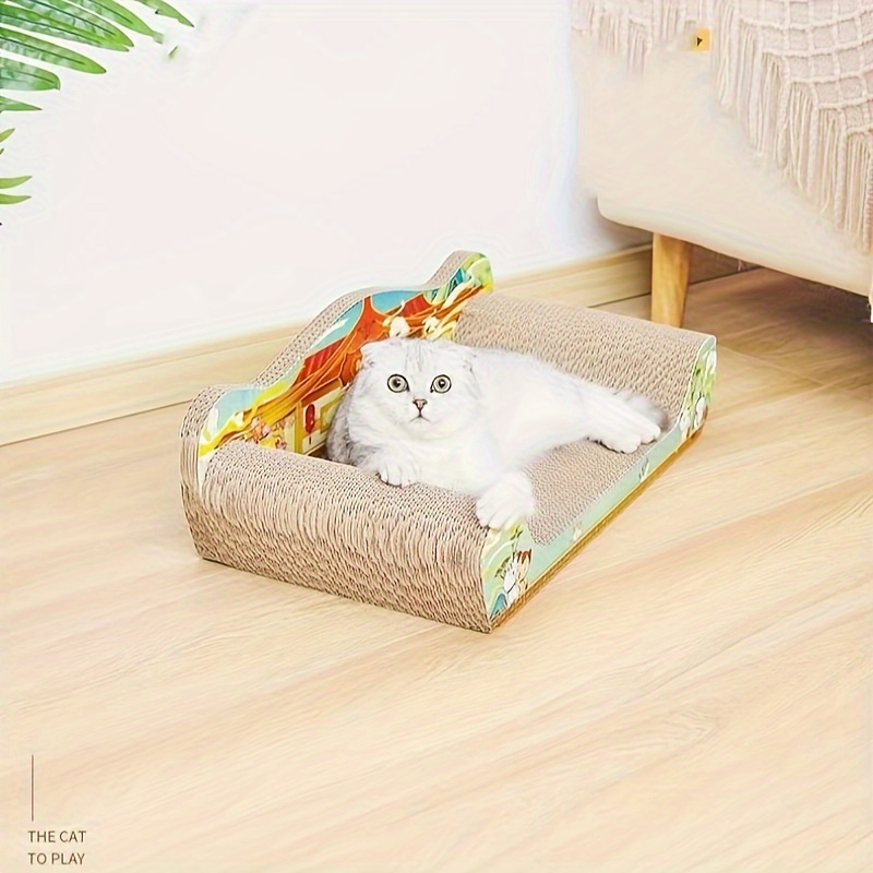 Large Cat Scratcher Sofa Bed Non shedding Paperboard Perfect Temu