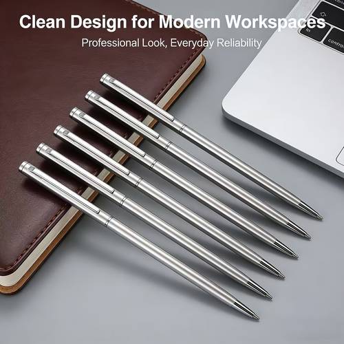 13 stainless steel ballpoint pen set including 3 pens plus 10 refills metal texture business signature pen smooth and durable continuous ink teachers day business gift back to gift