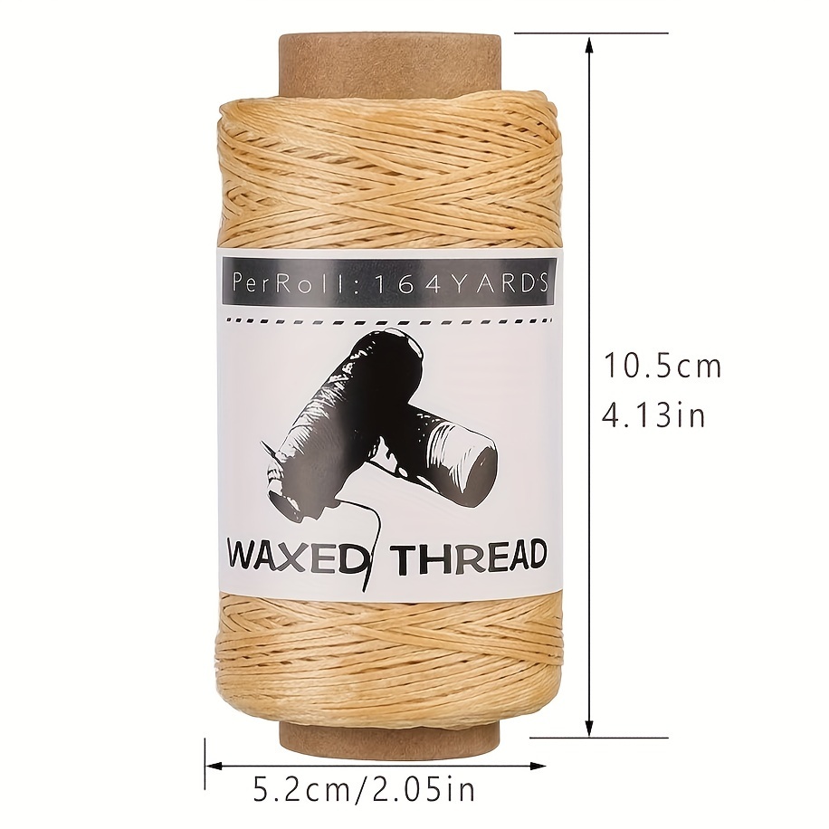 TEMU Waxed Thread For Leather Craft - 164 Yards 150m Leather Sewing Waxed Thread For Hand Stitching, Bookbinding, Diy Leathercraft Projects - Multicolor Options Available