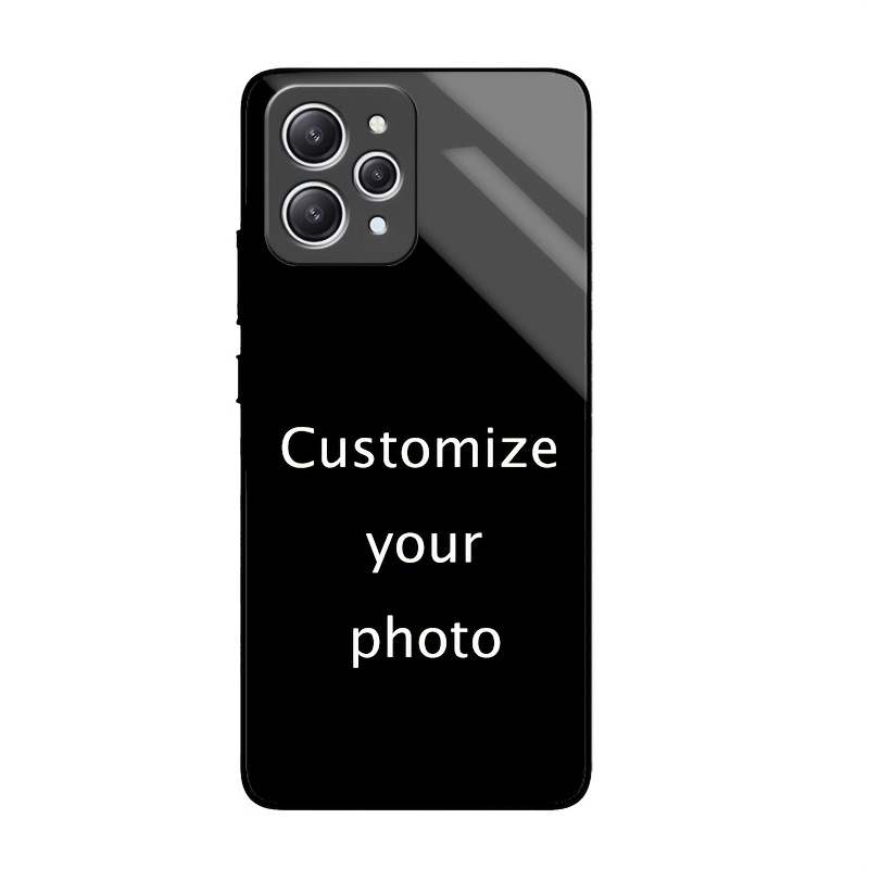 TEMU Personalized Custom Phone Case Designed For Xiaomi Redmi , With Organic Glass Back Cover And Soft Frosted Tpu, Suitable For Xiaomi Redmi