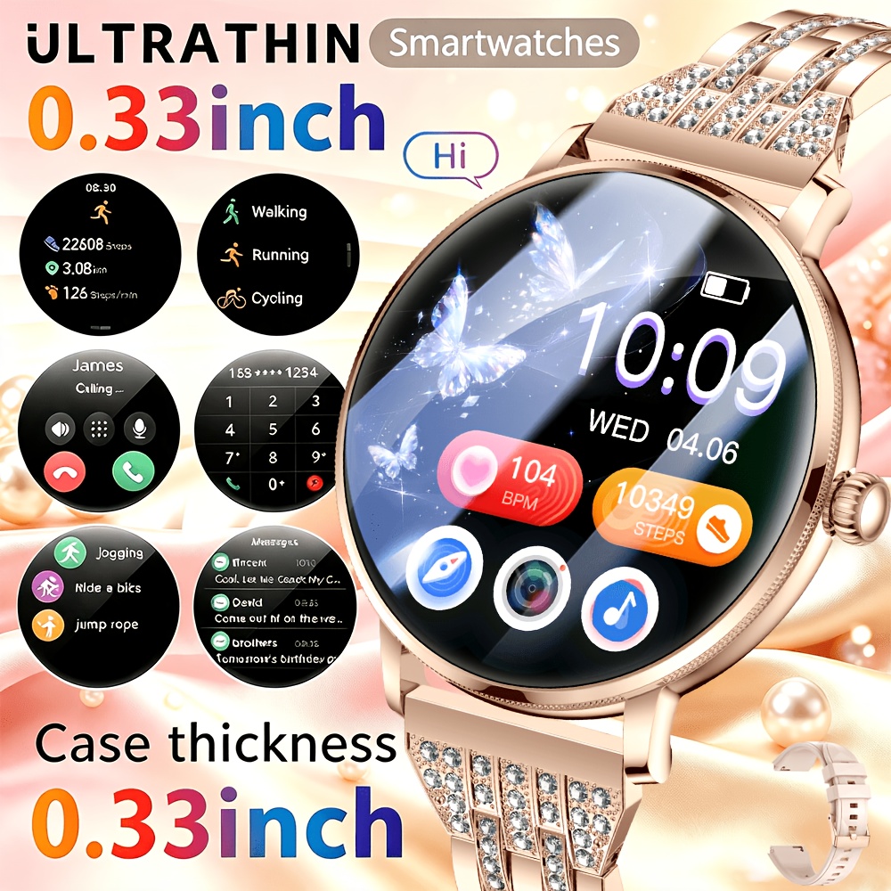 Elegant Women's Smartwatch with AMOLED Screen