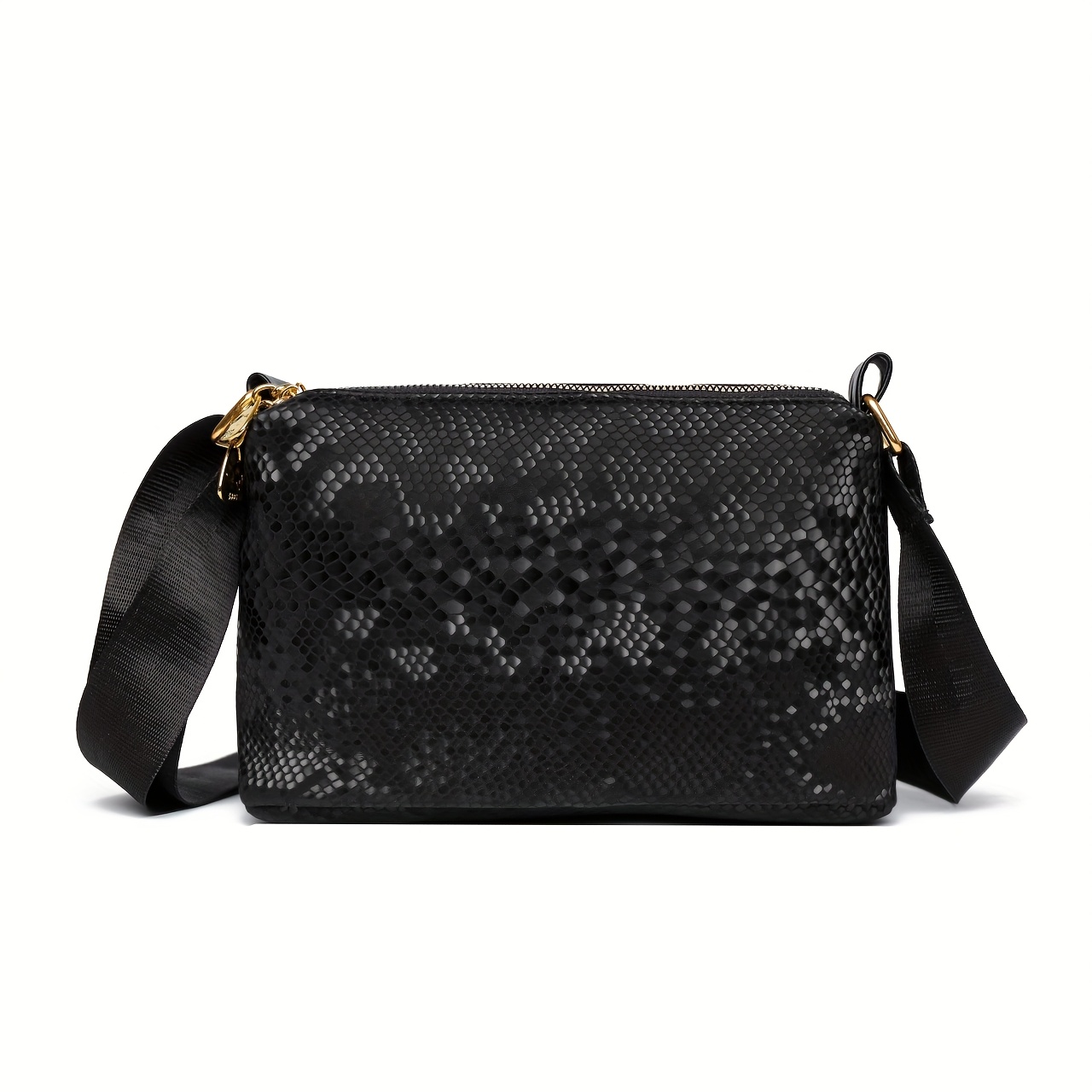 schlangenmuster umhängetasche damen goldfarbener hardware Temu