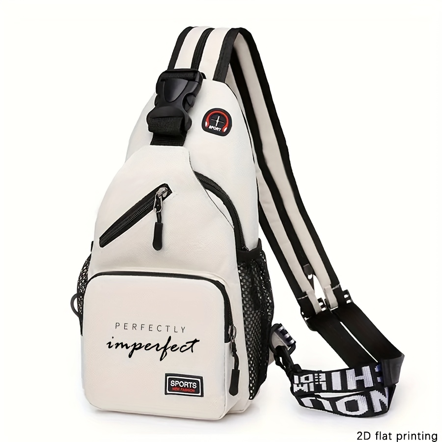 TEMU 1 Perfect Printed Crossbody Bag - A Stylish Large Capacity Shoulder Bag Suitable For Travel, Work, And Daily Use, Made Of Durable Polyester
