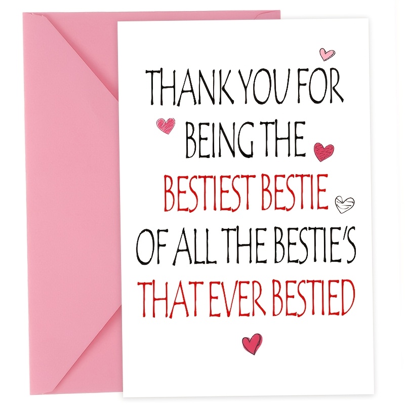TEMU 1 Set de tarjeta de felicitación para la mejor , para el de la mejor , tarjeta, Gracias por ser todo para la mejor para las mejores , sobre,