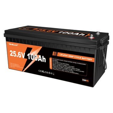24V 100Ah LiFePO4 Lithium Battery, Rechargeable, Maximum Power Output Of 2560W, Over 15000 Deep Cycles And 100BMS Protection, Suitable For Solar Energy Systems, RVs, Boats, Homes, Solar Panel Groups And Camping