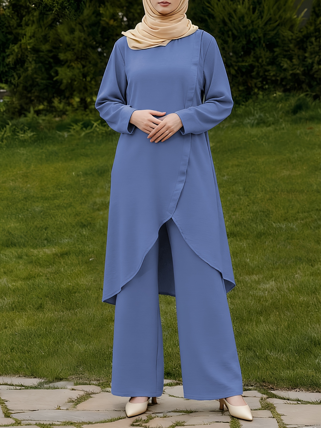 new style middle eastern muslim 2pcs abaya set womens modest - Temu Pakistan
