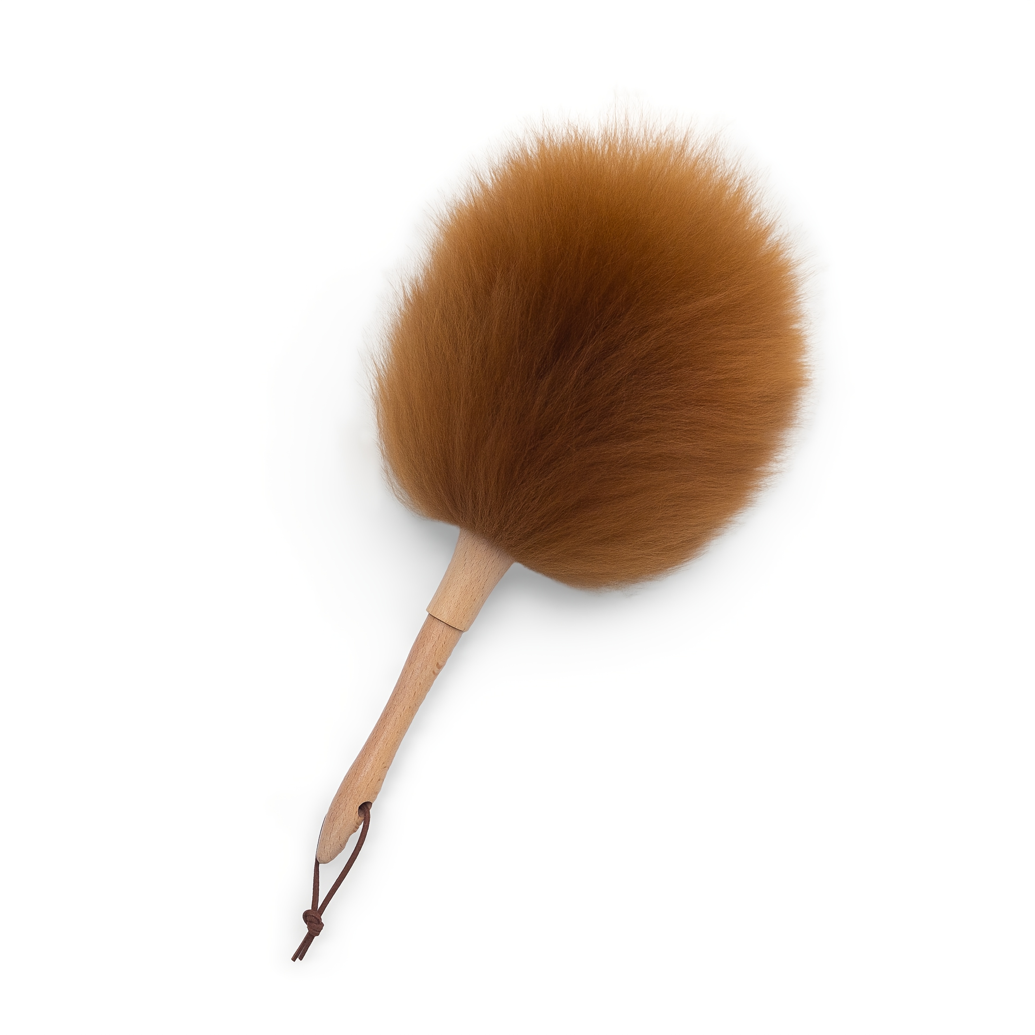TEMU This 1pc Duster Made From 100% Lamb Wool Features A Wooden Handle. Its Head Is Soft, Flexible, And Has Anti-static , Providing A Comfortable