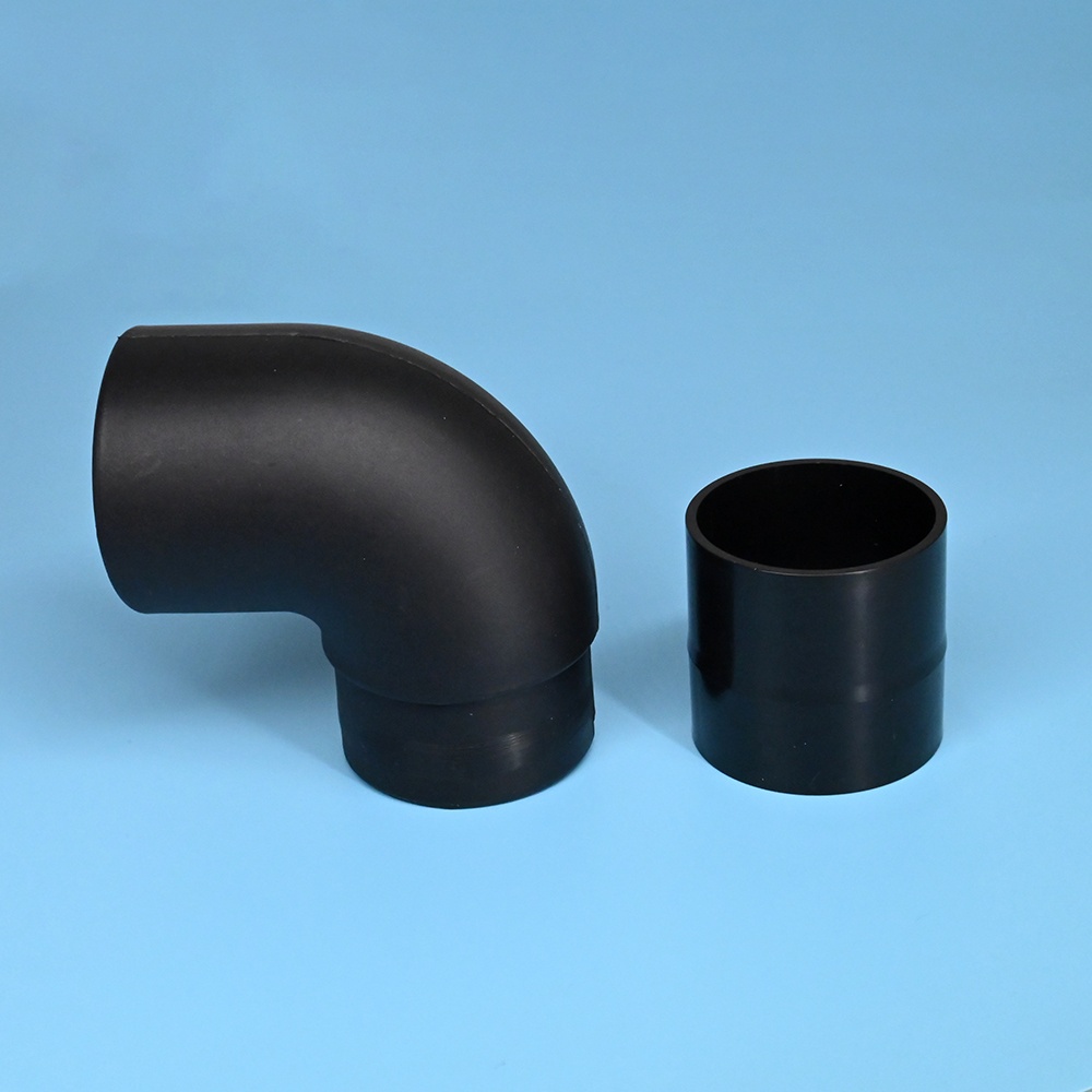 Image of Tapered Hose Reducer For Cyclone Vacuum Cleaners - Durable Plastic, Ideal For Powder Dust Collectors, Round Connector With 90-degree
