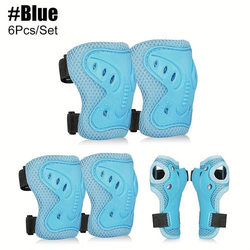 6pcs 10 years knee pad elbow pads guards protective gear set for roller skates cycling bmx bike scooter riding sports
