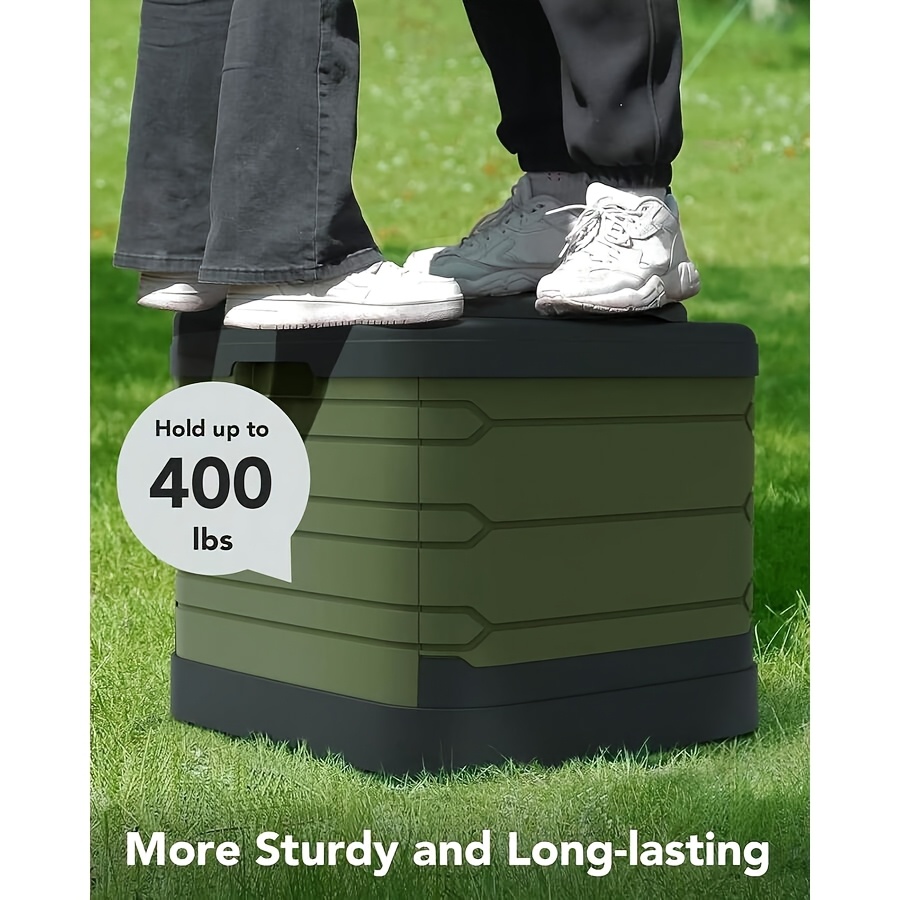 Image of Portable Camping Toilet With Lid, Collapsible Design, Convenient For Car Use, Suitable For Travel, Camping, Hiking, Fishing, Washable And Foldable For Rvs And Outdoor Activities