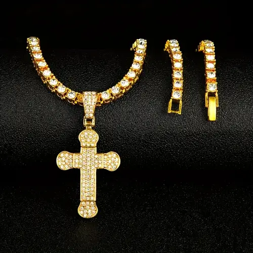 jewelry cross necklace sold on Temu United States