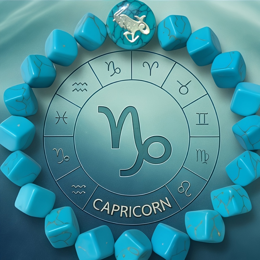 Unique 12 Constellations Blue Stone Bracelet for Men