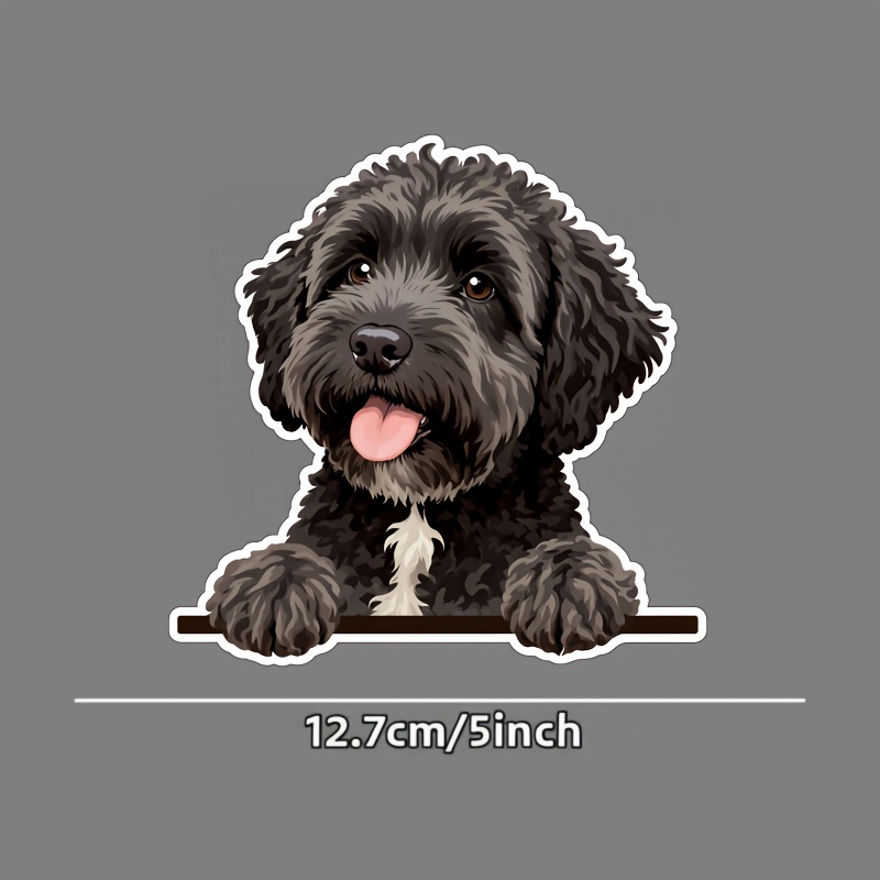 TEMU 1pc Pet Dog Vinyl Car Sticker - Self-adhesive, Durable, And Easy To Apply, Perfect For Decorating Smooth Surfaces Like Cars, Laptops,