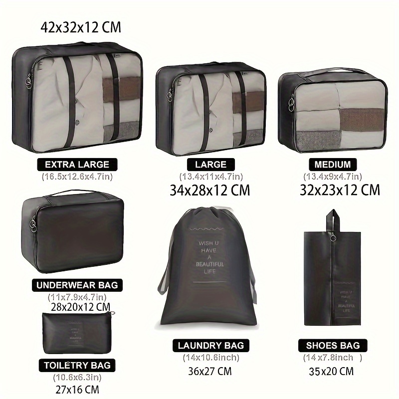 SET ORGANIZADOR DE VIAJE X6