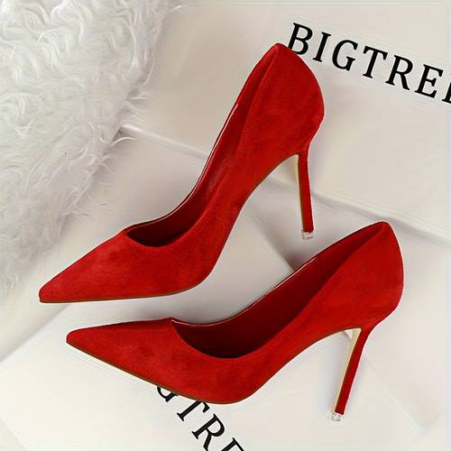 Women s Extra Tall High Heel Shoes - Elegant Pointed Toe stiletto heels, Glossy Red/ Burgundy/ - Non-Slip Rubber Sole, Cushioned Insole - Formal & Everyday Professional Shoes for Women - - in Wide Widths - Office, Party, Wedding - Minimalist Women s Dress Shoes, Fancy Heels for Women, Petite Pointed High Heel Shoes, Beige Shoes for Women Elegant Classy, Formal Lady Shoes, Women Thick Heels Shoes
