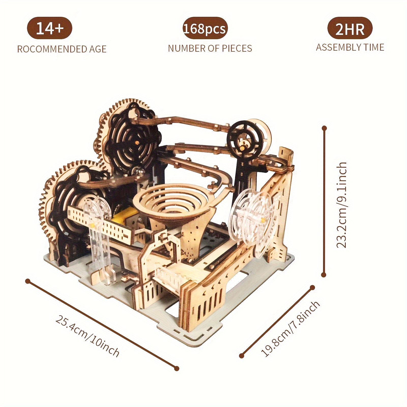 3D Wooden Marble Run Puzzle Model