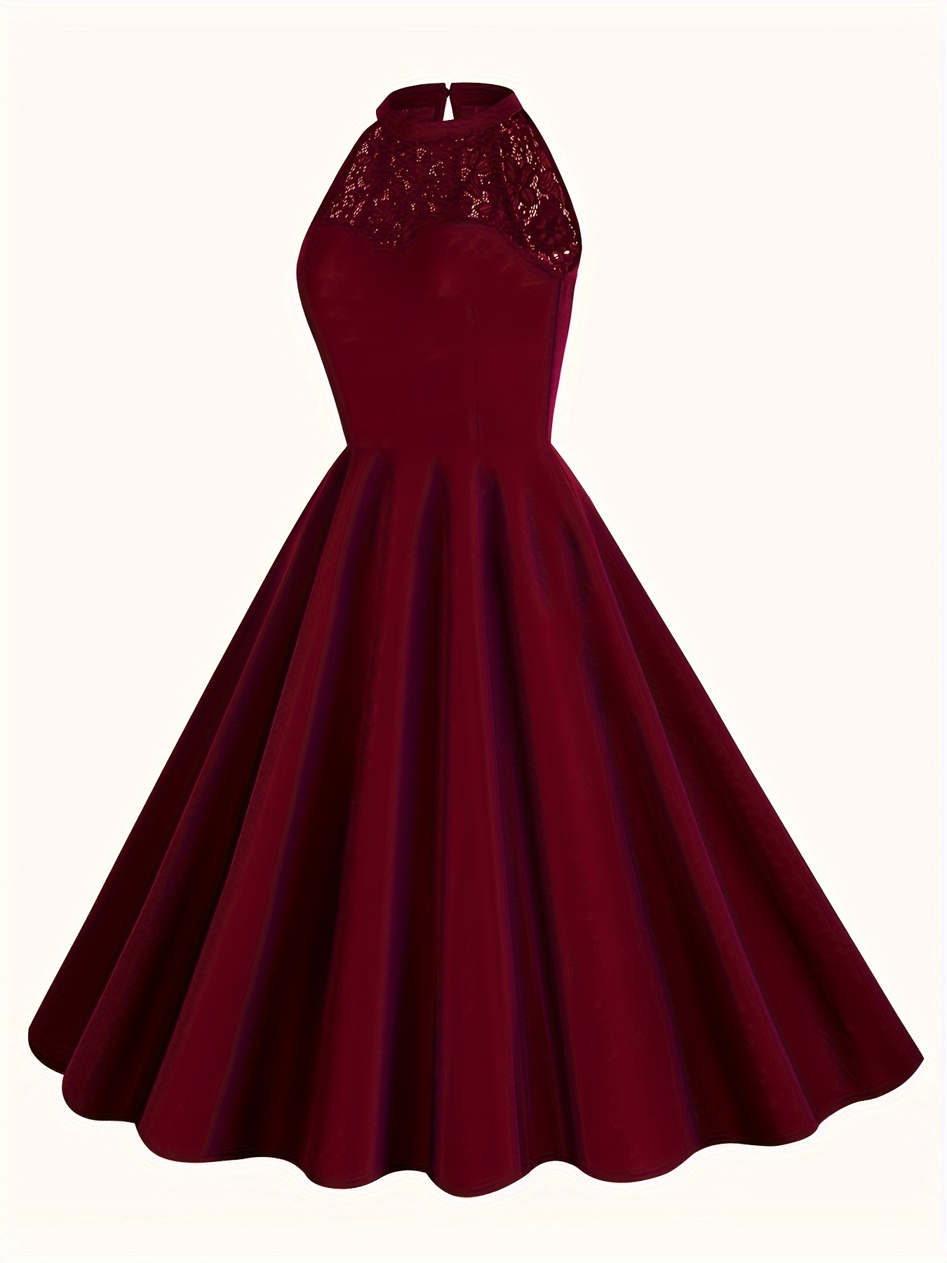 chinese dress ladies 1950s Zig Zag Red Lace Party Dress