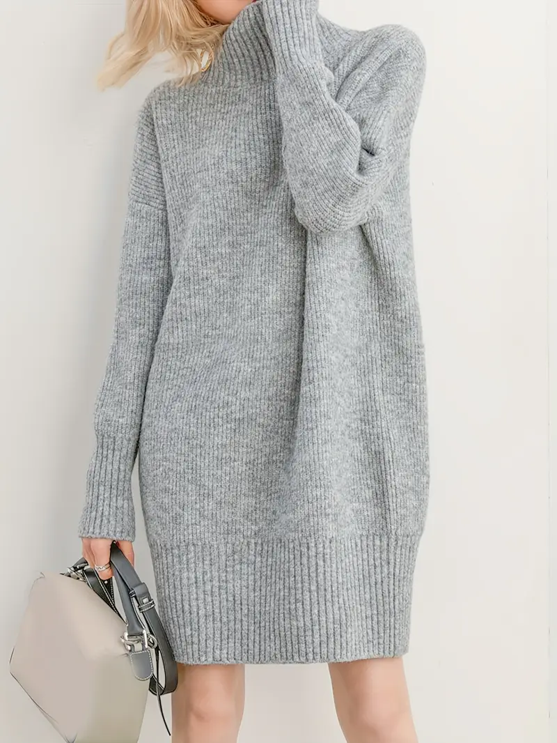 loose turtleneck sweater dress ANRABESS Women Oversized Sweater Dress Turtleneck Batwing Long Sleeve Ribbed Knit Loose 2026 Fall Winter Casual Short Dress A240xingse-XS Apricot at Amazon Women's Clothing store