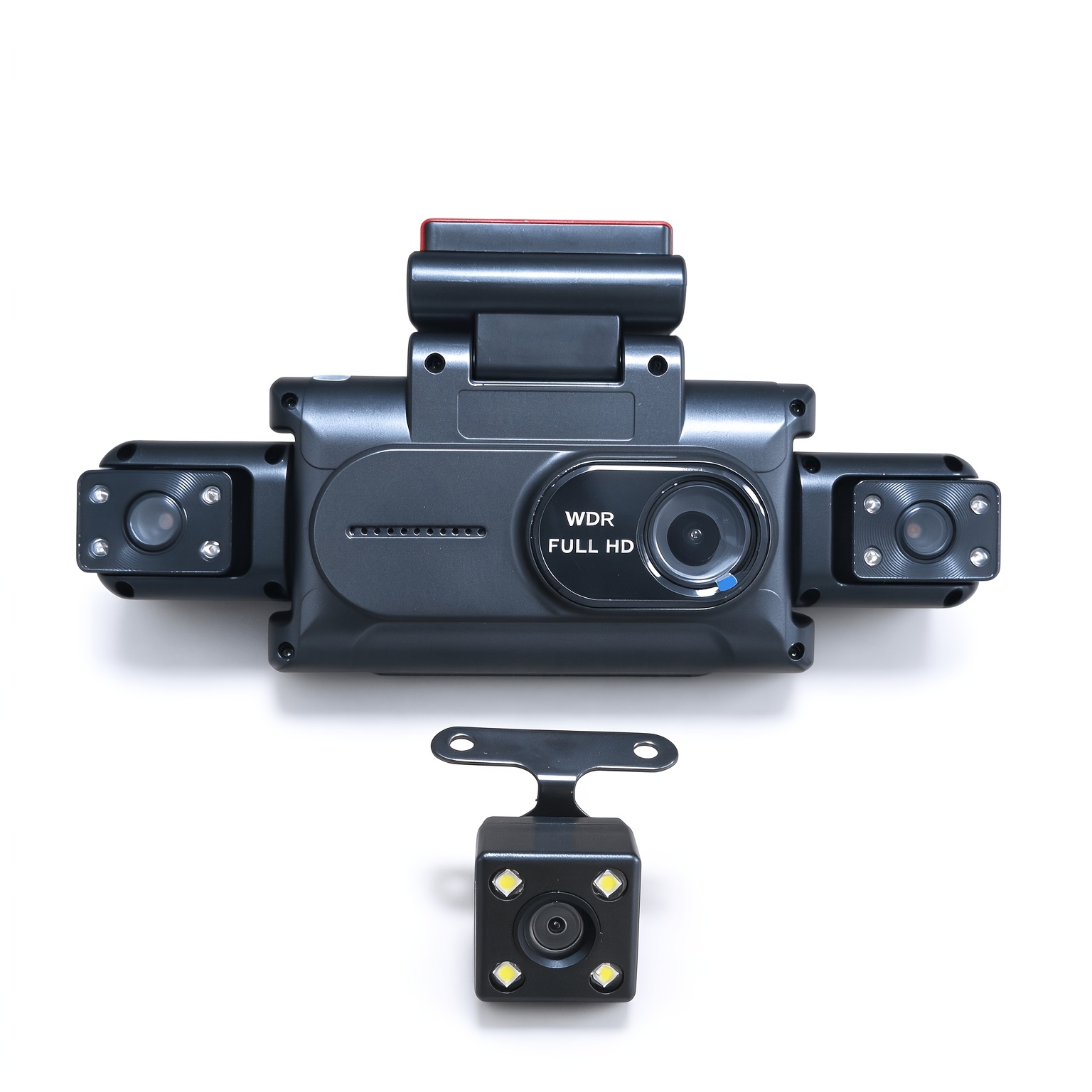 Image of Four-lens Driving Recorder, Three/ 4 Lenses Optional, Equipped With 1080p Front Lens, 720p Lens + Optional 720p Rear Lens, Panoramic Video Recording, Security, Driving Travel, Commuting.