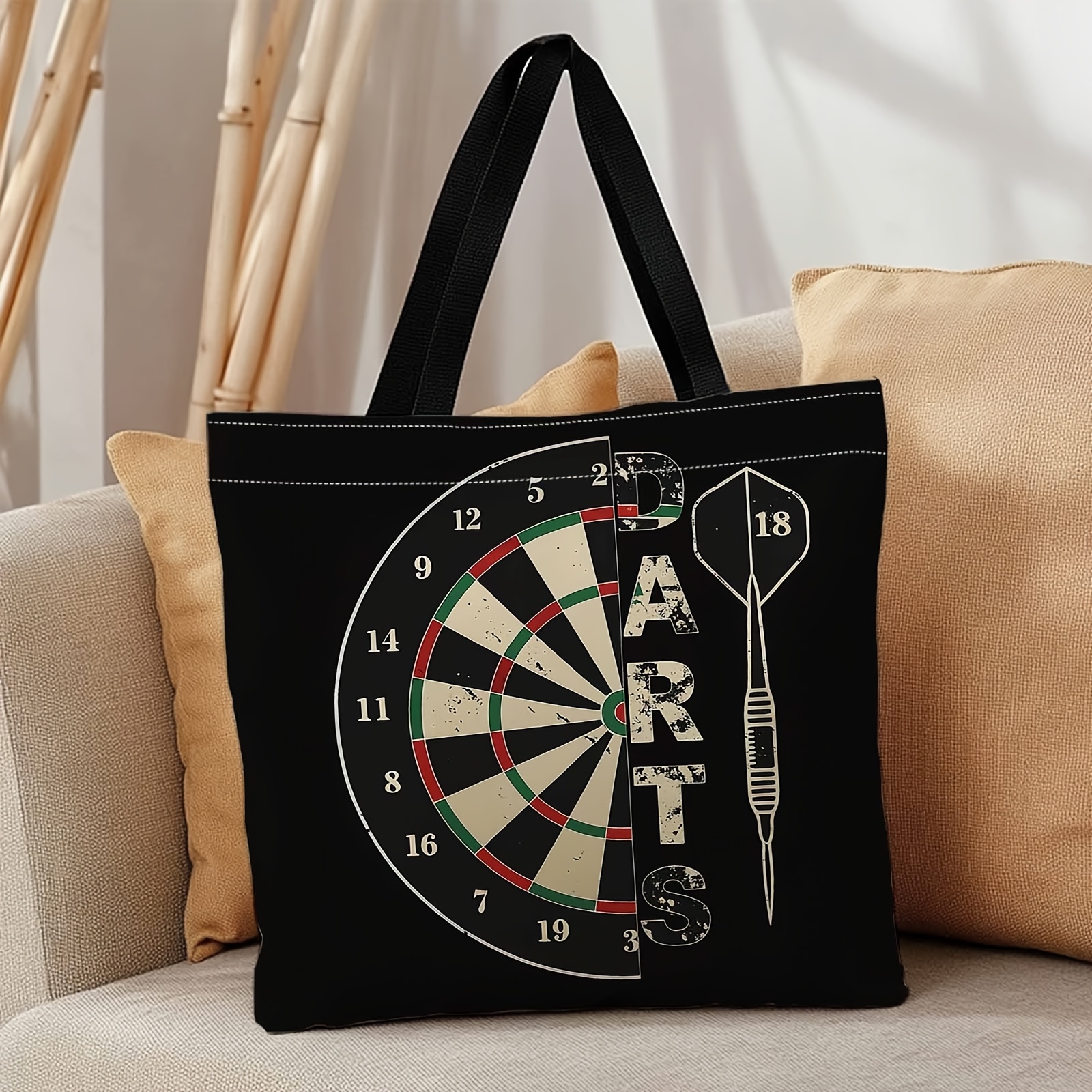 TEMU A Fashionable New Bag For Women - Featuring Darts, , And Sports. This Fitness Bag As A Beach Bag With A Large Capacity, Making It A Reusable