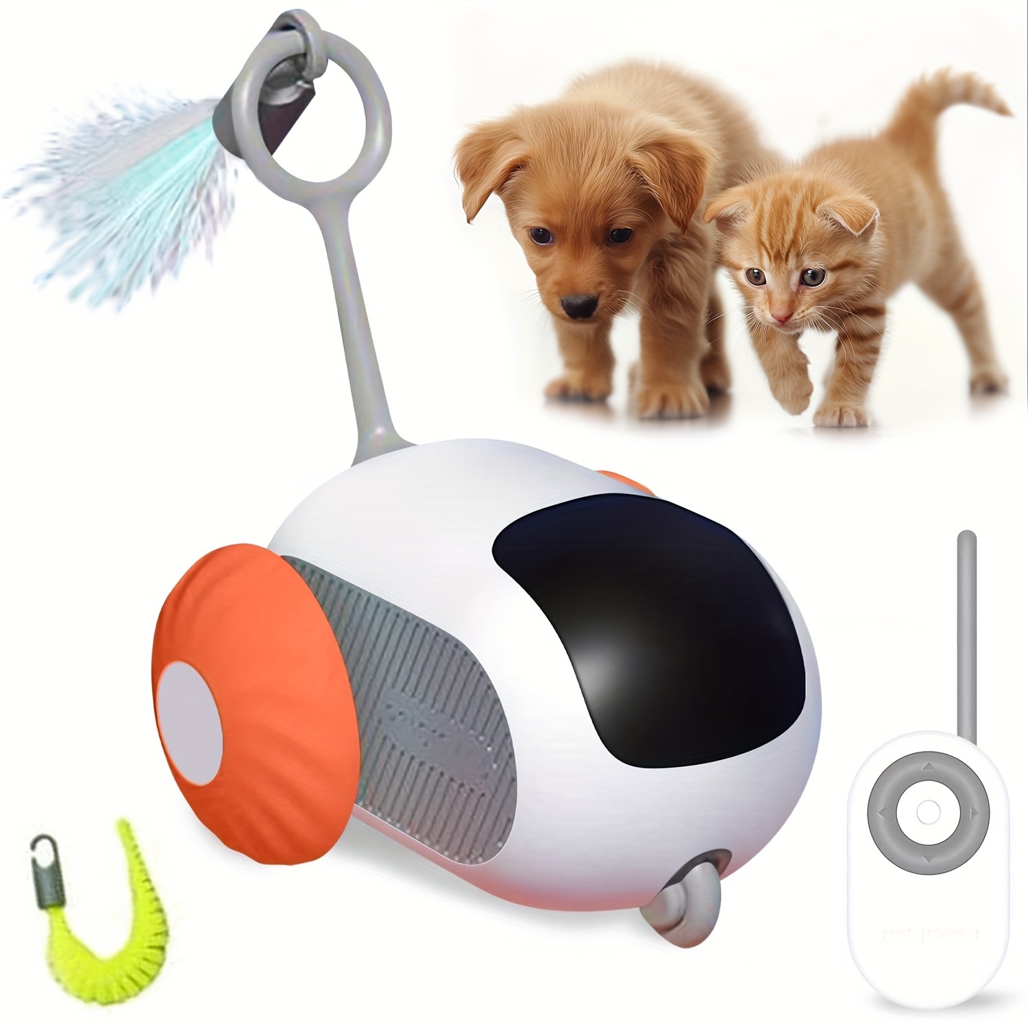 

Interactive Cat Toys, Remote Control Cat Toy Usb Rechargeable Automatic Cat Toys With Obstacle Avoidance Intelligent Remote Control Dual Mode Smart Electric Cat Toy