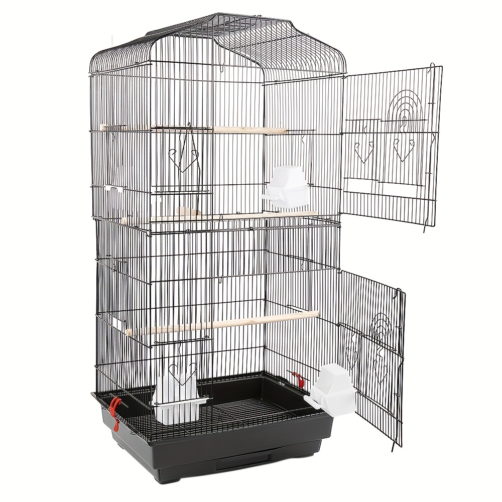 portable bird cage suitable for parrots and birds metal aviary easy to clean indoor outdoor use 46 35 92 