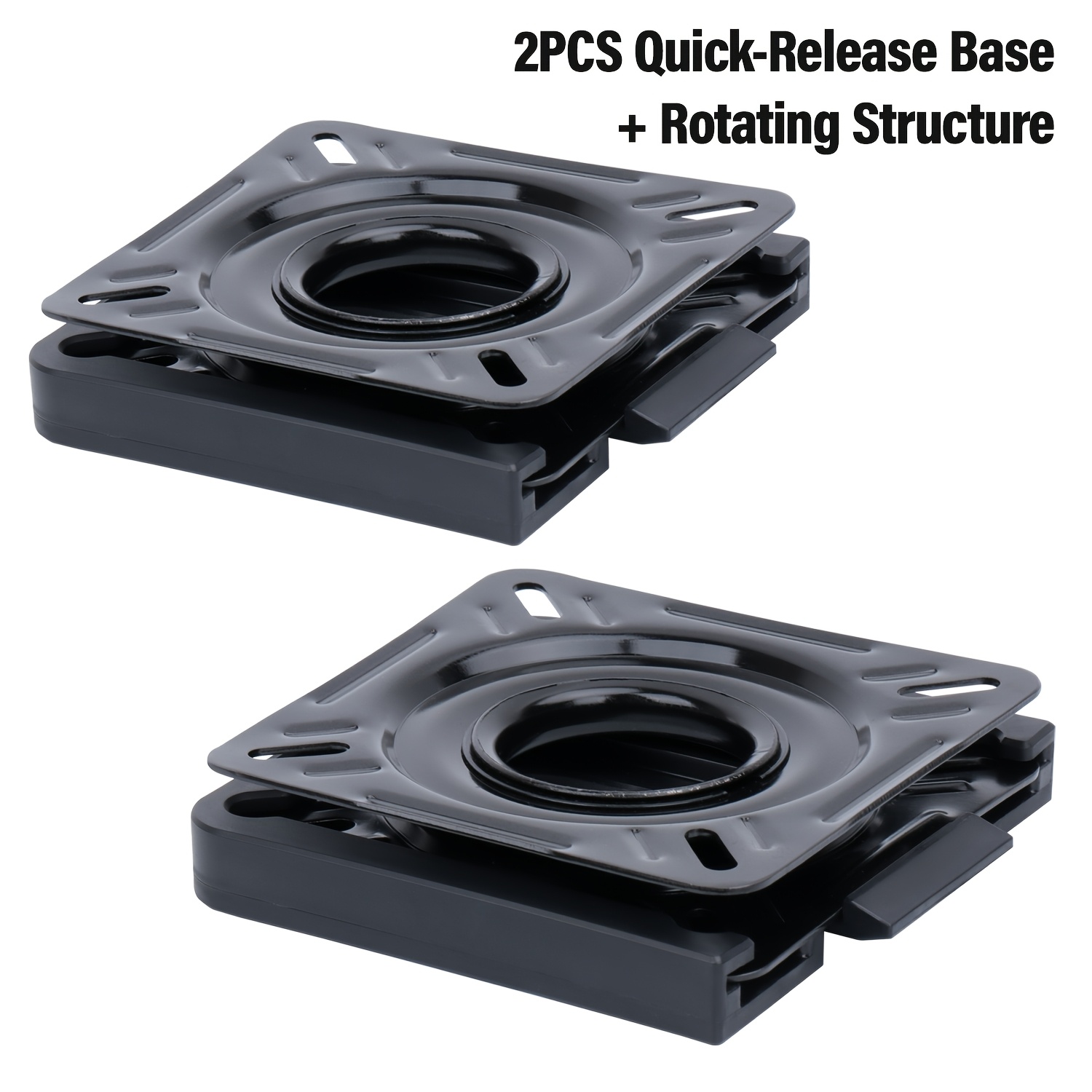 2pcs Marine Seat Swivel Base, Quick-Release Detachable Bracket